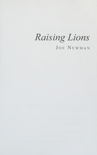 Cover of Raising Lions
