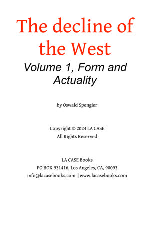 Cover of The Decline of the West