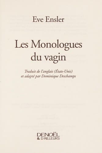 Cover of The Vagina Monologues
